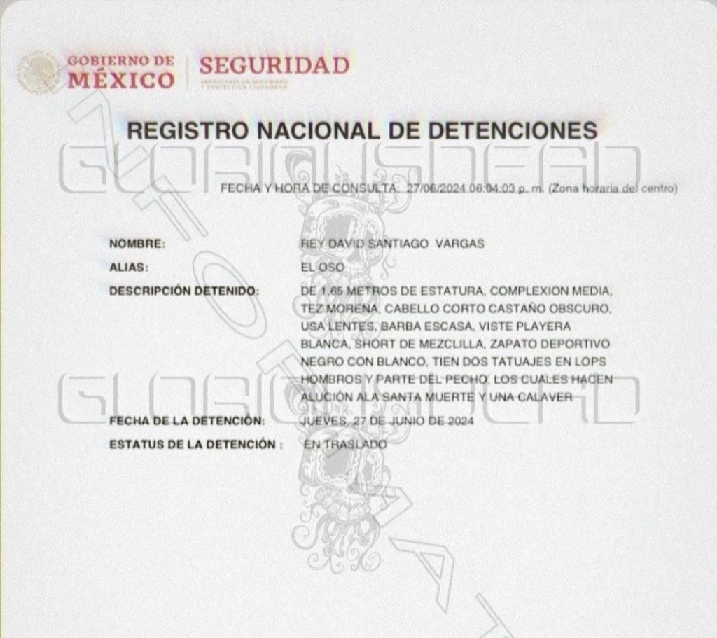 Registro Nacional de Detenciones.